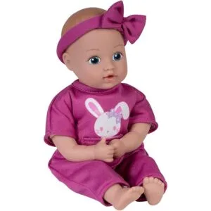 Adora Mini muñeca de bebé con suave conejo flocado amigo_6