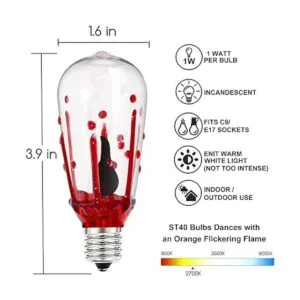 Bombillas de llama parpadeante de Halloween bombillas de_2