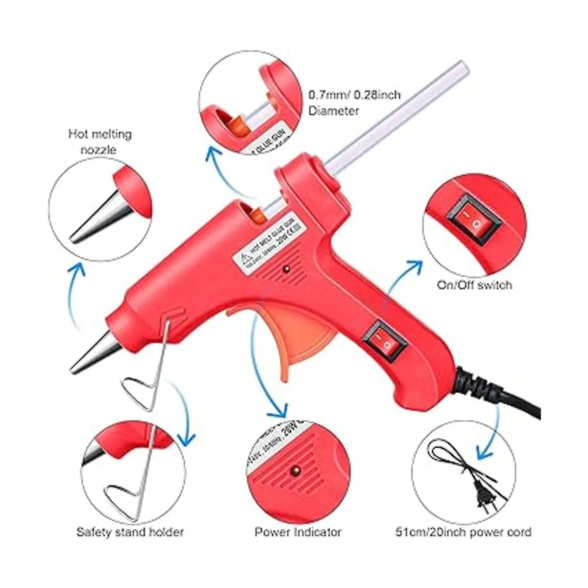 Zhengmy 8 piezas mini de pegamento caliente con 40_5