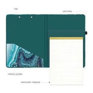 Hongri Portapapeles con bloc de notas forrado recargable y_4