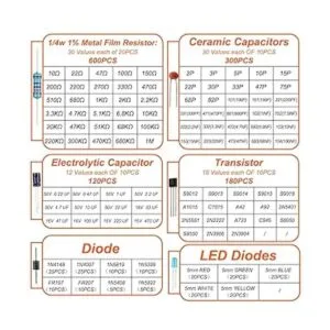 YUEONEWIN Kit de surtido de componentes electrónicos_3