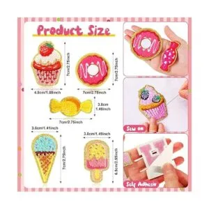 28 parches autoadhesivos de chenilla para cupcakes_2