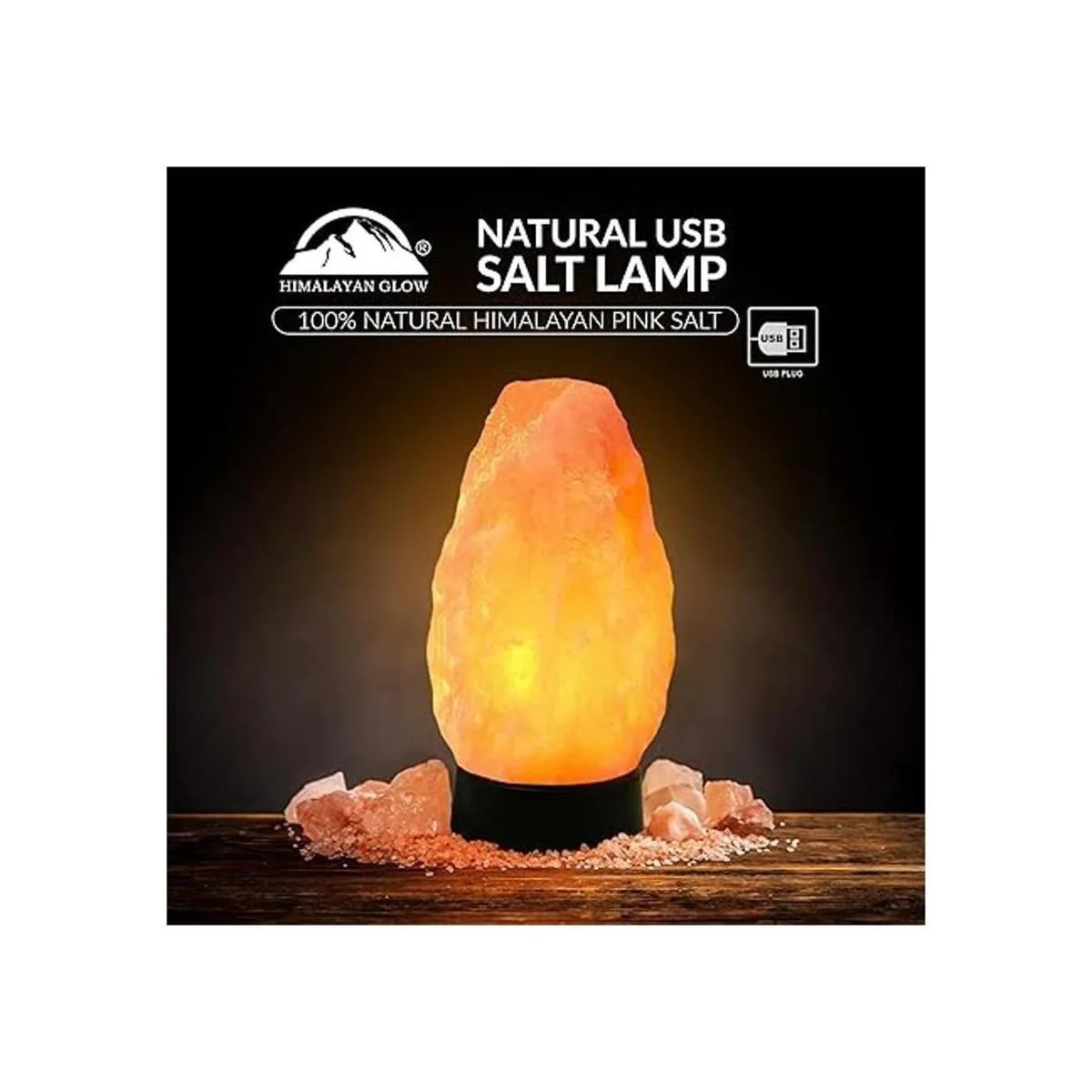 Himalayan Glow Lámpara de sal USB multicolor base de_2