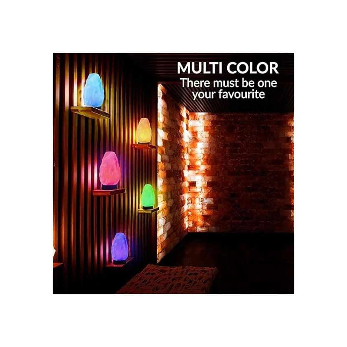 Himalayan Glow Lámpara de sal USB multicolor base de_5