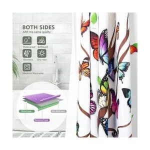 Cortina de ducha cortina de ducha blanca para baño_2