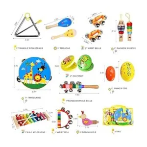 Juego de instrumentos musicales para niños 20 piezas de_3