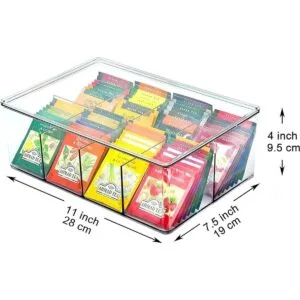 Youngever Organizador grande de plástico para té con_2