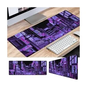 Alfombrilla de mouse japonesa retro Vaporwave de anime_5