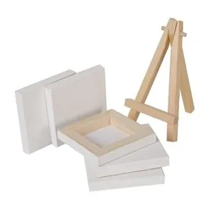 Zingarts Juego de mini lienzos con caballete paquete de_4