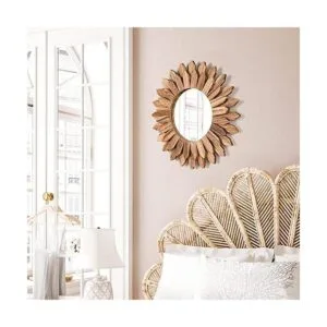 Emfogo Espejo de pared de madera rústica de 12 pulgadas_2