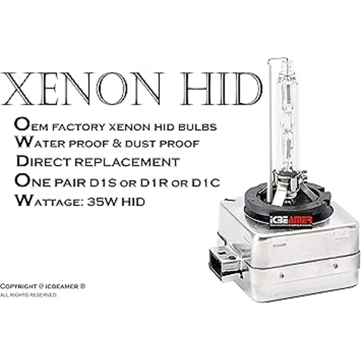 ICBEAMER 6000K D1R D1C D1S Xenon HID Reemplazo directo de_4