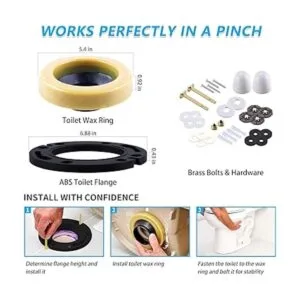 Brida de inodoro con anillo de cera para inodoros kit de_6