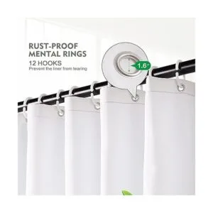 Cortina de ducha cortina de ducha blanca para baño_4