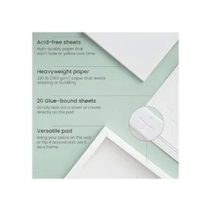 ARTEZA Almohadilla de lona plegable de papel acrílico 8 x_2