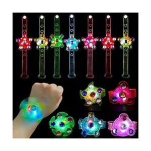Paquete de 25 pulseras giratorias con luz LED recuerdos_1