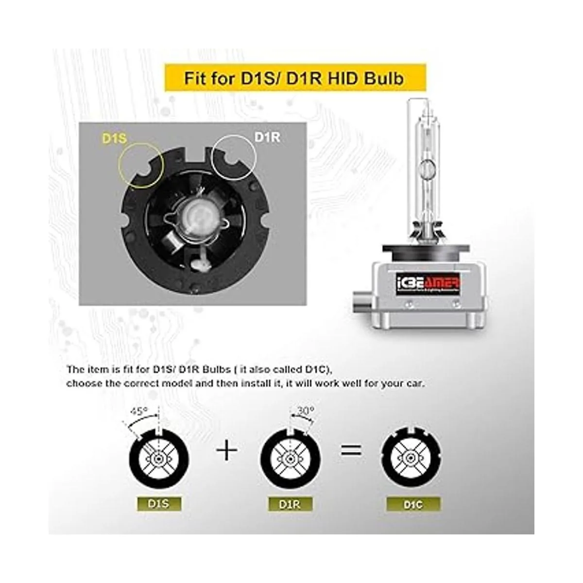 ICBEAMER 6000K D1R D1C D1S Xenon HID Reemplazo directo de_5
