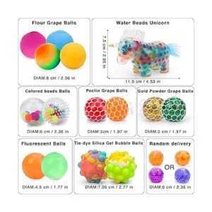 Besnel Juego de bolas sensoriales para aliviar el estrés_6