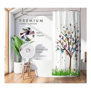 Cortina de ducha cortina de ducha blanca para baño_3