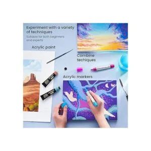 ARTEZA Almohadilla de lona plegable de papel acrílico 8 x_4