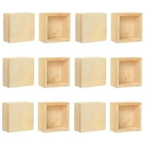 Paquete de 12 cajas cuadradas de madera pequeñas sin_7