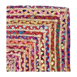 Alfombra trenzada de algodón de yute de 2 x 3 pies_3