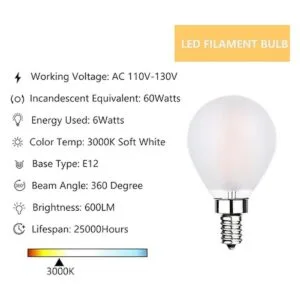 Bombillas LED de globo equivalente a 60 W 6 W color_2