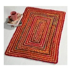 Alfombra trenzada de algodón de yute de 2 x 3 pies_5