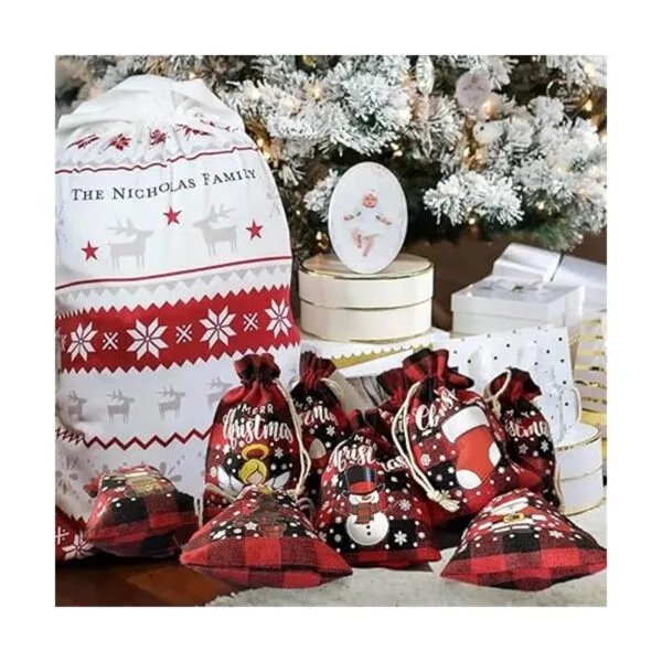 Paquete de 36 bolsas de regalo pequeñas de búfalo de_4