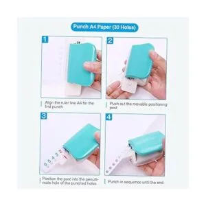 Leepesx Perforadora de papel de hojas sueltas para_4