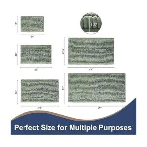 FLOLEOPA Alfombras de baño de microfibra de felpa suave_6