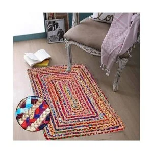 Alfombra trenzada de algodón de yute de 2 x 3 pies_6