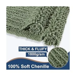 FLOLEOPA Alfombras de baño de microfibra de felpa suave_3