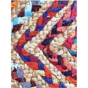 Alfombra trenzada de algodón de yute de 2 x 3 pies_4