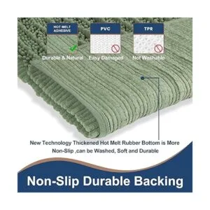 FLOLEOPA Alfombras de baño de microfibra de felpa suave_2