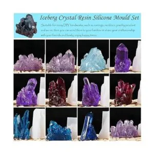 Woohome 18 moldes de resina epoxi Iceberg moldes de_2