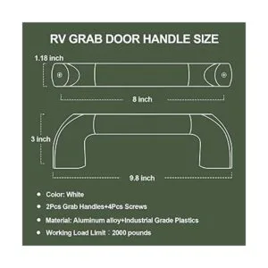 ESUDNT Asas de agarre blancas para camión automotriz_3