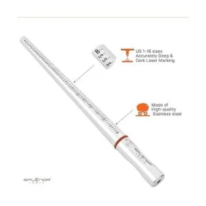 SPLENOR TOOLS Mandril de tamaño de anillo de acero_2