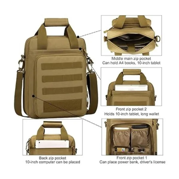 ZHIERNA Maletín táctico bolsa de mensajero militar para_5