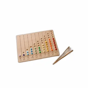 ibwaae Juego de tablas de rastreo de números de madera_1