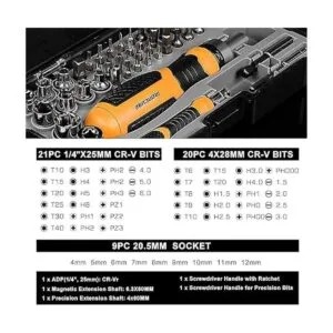 IRONCUBE Juego de puntas de destornillador de trinquete_2