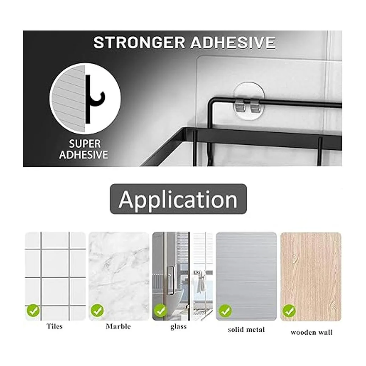 TESOT Organizador de ducha adhesivo organizador de ducha_7