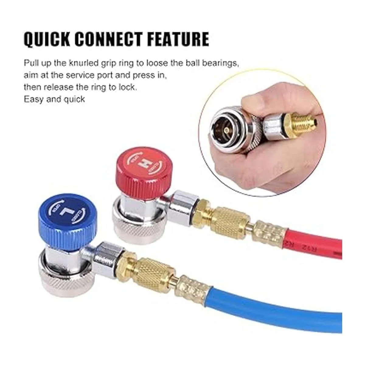 JIFETOR Kit de adaptador de acoplador rápido AC R134A_4