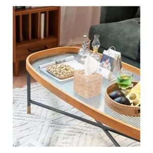 Livelab Caja de pañuelos de ratán cuadrado tejido a mano_7