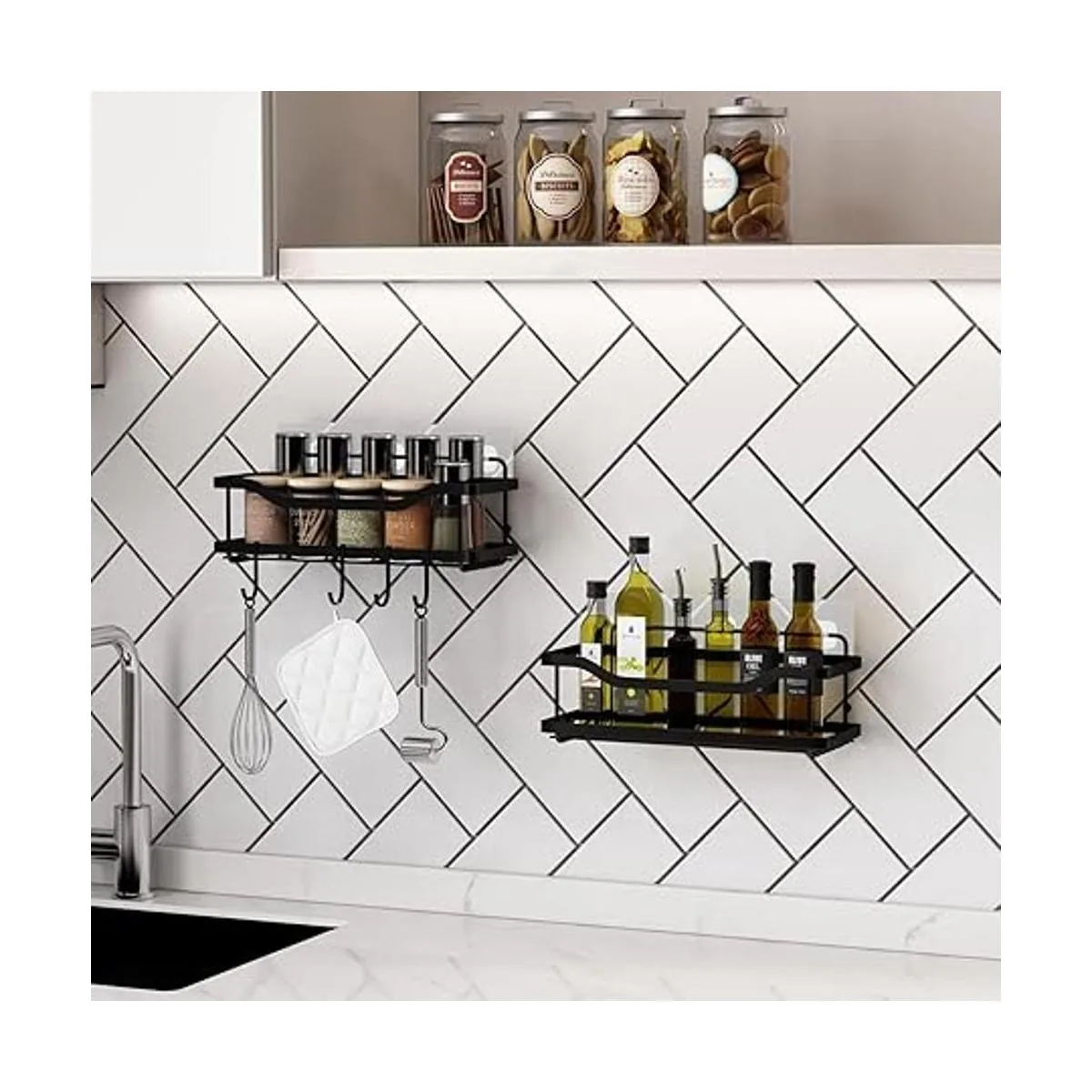 TESOT Organizador de ducha adhesivo organizador de ducha_3