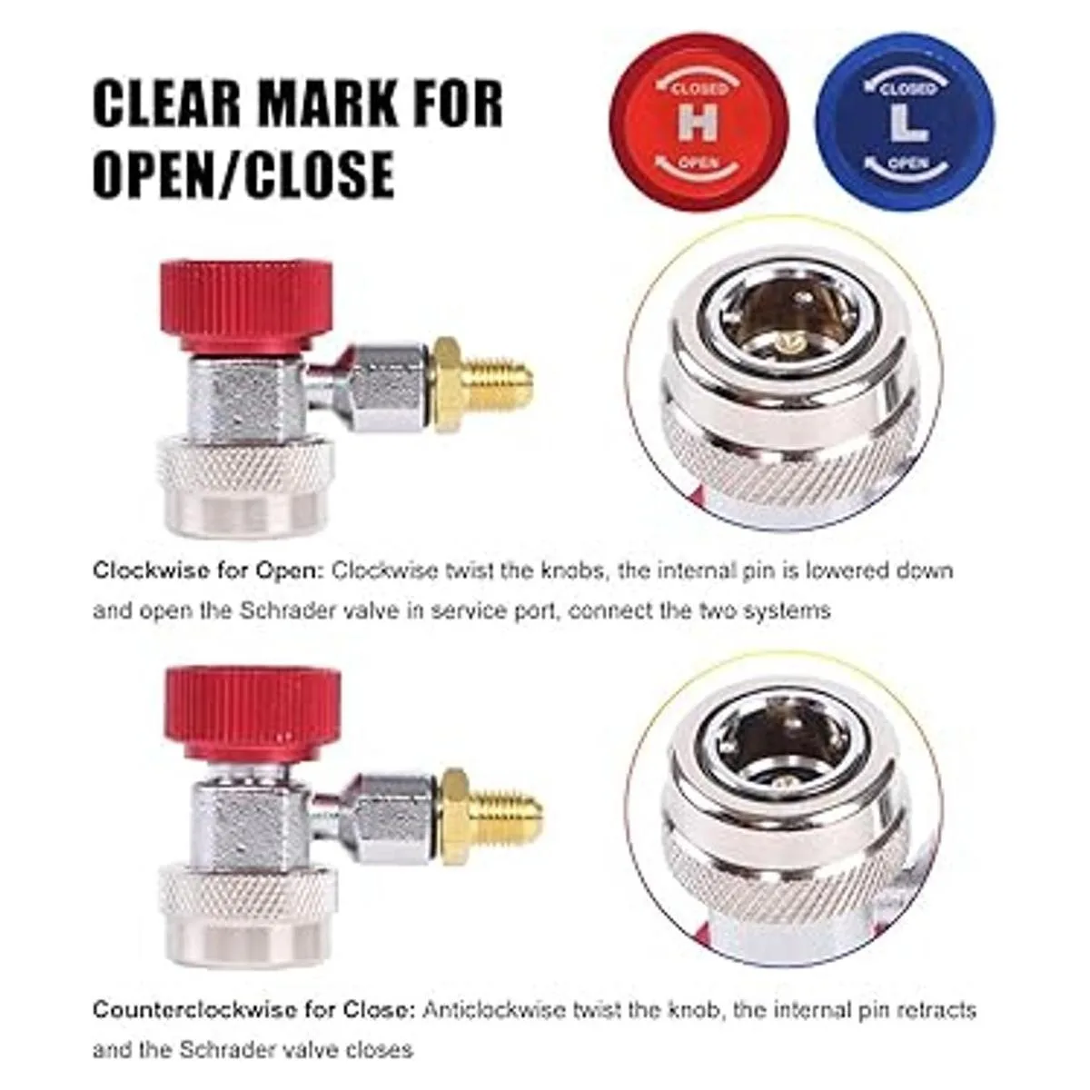 JIFETOR Kit de adaptador de acoplador rápido AC R134A_5