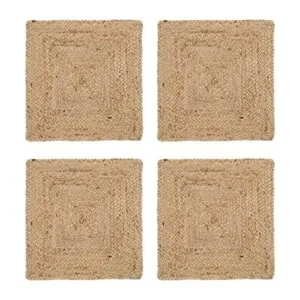 Hausattire Manteles individuales trenzados de yute de 14 x_1