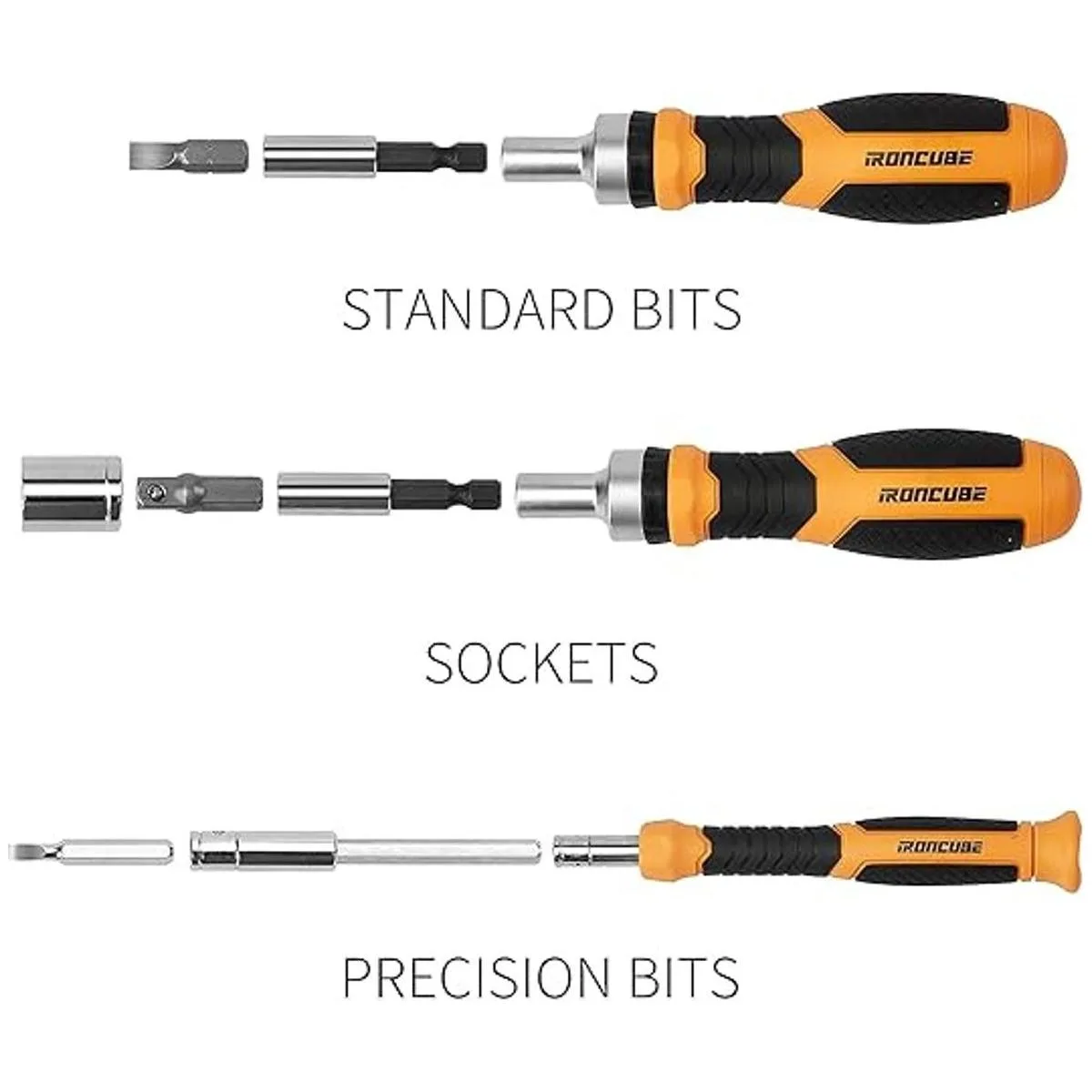 IRONCUBE Juego de puntas de destornillador de trinquete_4