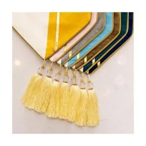 Avigers Caminos de mesa decorativos de terciopelo con_6