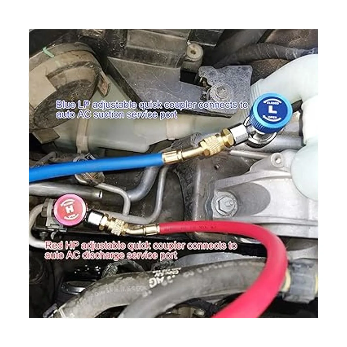 JIFETOR Kit de adaptador de acoplador rápido AC R134A_2