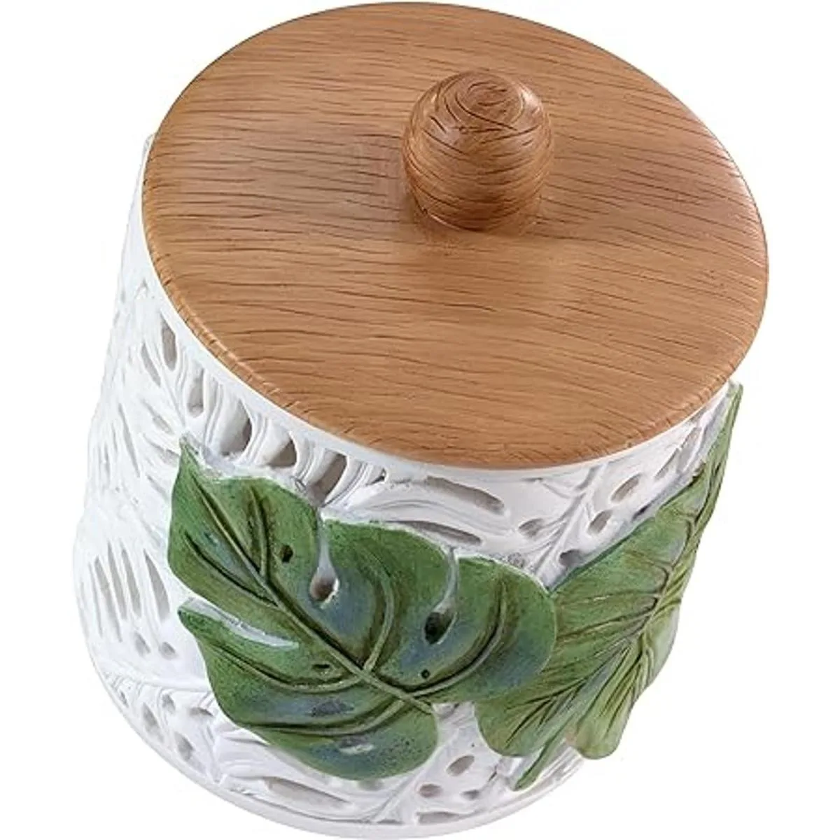 Avanti Linens Viva Palm Collection tarro de algodón verde_2